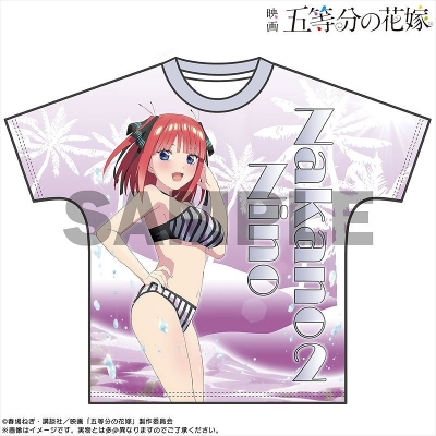 【グッズ-Tシャツ】映画「五等分の花嫁」 フルグラフィックTシャツ 水着Ver. 中野二乃 L