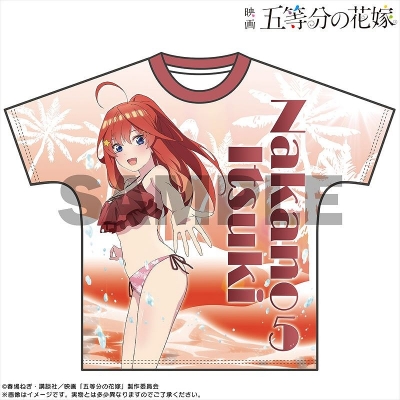 【グッズ-Tシャツ】映画「五等分の花嫁」 フルグラフィックTシャツ 水着Ver. 中野五月 L