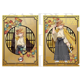 グッズ-クリアファイル】アニメ「鬼滅の刃」 金屏風風クリアファイル 