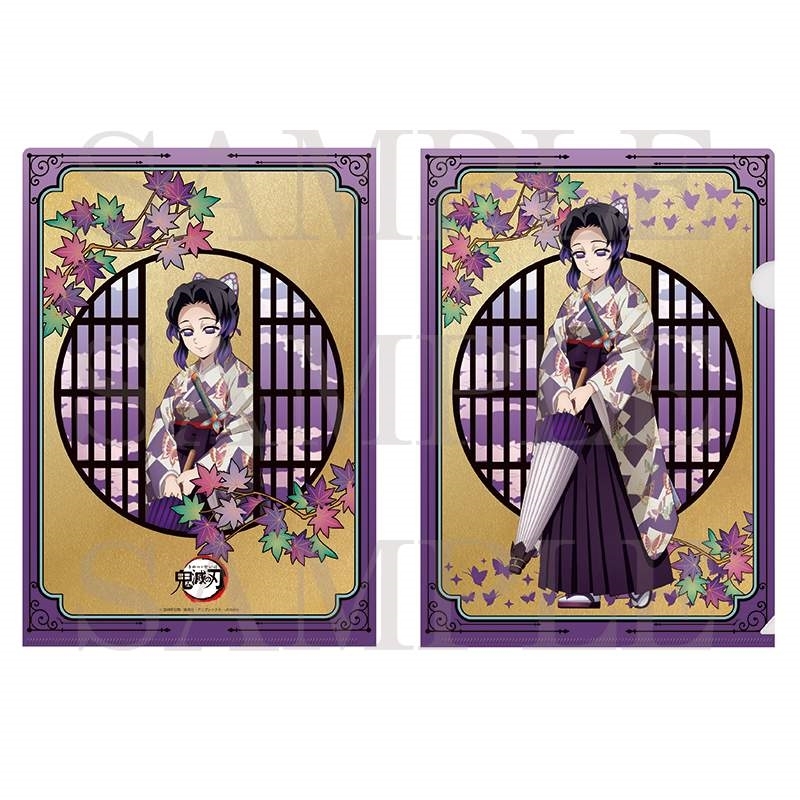 【グッズ-クリアファイル】アニメ「鬼滅の刃」 金屏風風クリアファイル<胡蝶しのぶ>