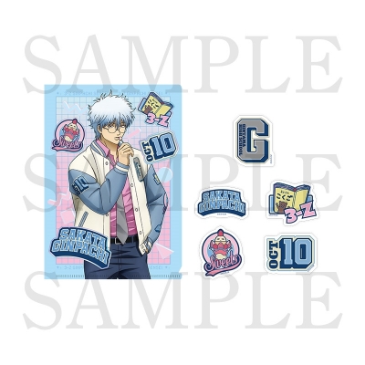 【グッズ-セットもの】アニメ『3年Z組銀八先生』 A5クリアファイル&ステッカーセット<坂田銀八>