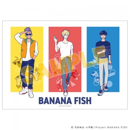 BANANA FISH A賞 A3アッシュ&英二 布ポスター 興味深 DMM スクラッチ 