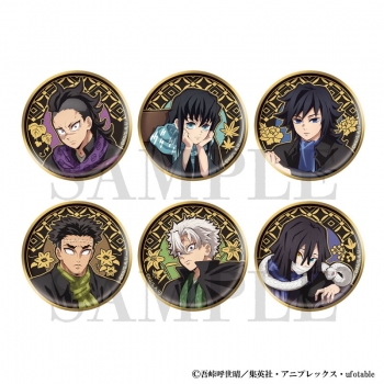 グッズ-バッチ】アニメ「鬼滅の刃」 レリーフメタル缶バッジ 全6種 
