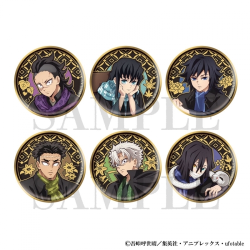 グッズ-バッチ】アニメ「鬼滅の刃」 レリーフメタル缶バッジ 全6種  
