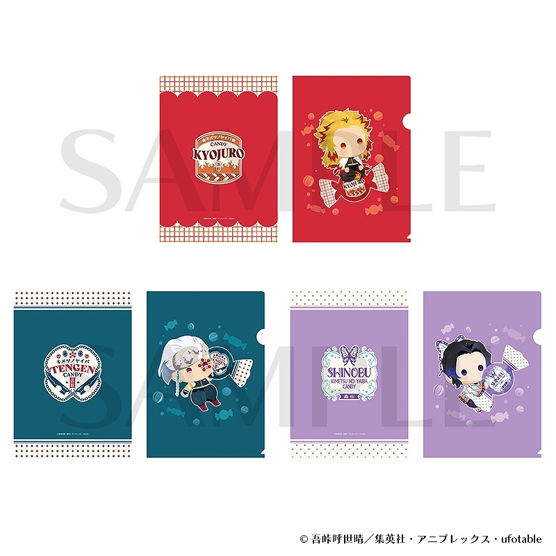 【グッズ-クリアファイル】アニメ「鬼滅の刃」 ゆらふわA5クリアファイル3枚セット C