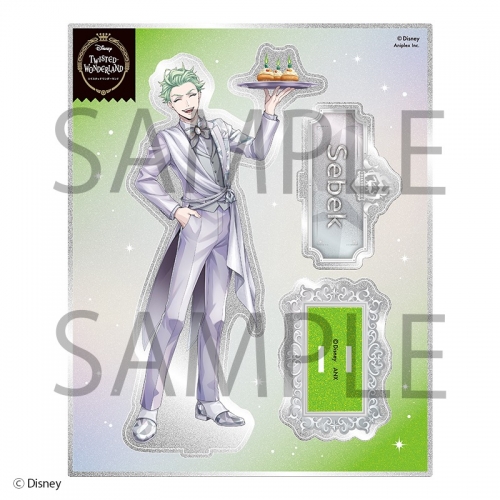 グッズ-スタンドポップ】ディズニー ツイステッドワンダーランド 新品 ツイステ セベク プラチナジャケット アクスタ クリアカード 缶バッジ