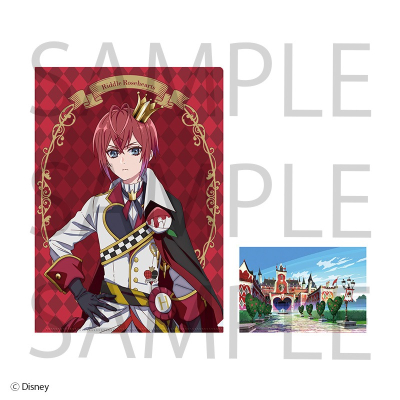 【グッズ-セットもの】ディズニー ツイステッドワンダーランド A4クリアファイル&ポストカードセット リドル・ローズハート
