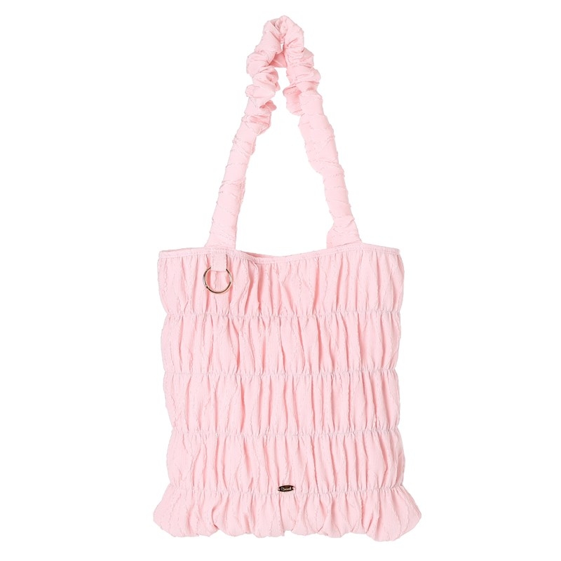 【グッズ-バッグ】ノンキャラオリジナル Mineed by Oselポリギャザートート　ピンク