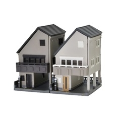 【フィギュア-キット】ジオコレ 建コレ016-6 狭小住宅A6 1/150