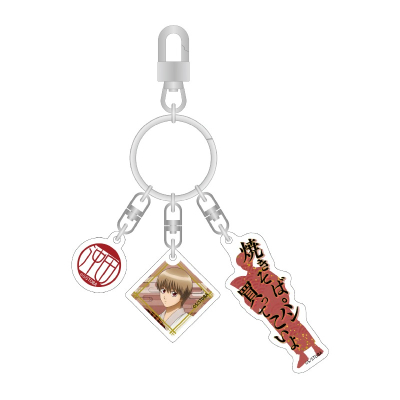 【グッズ-キーホルダー】銀魂 3連アクリルキーホルダー(沖田)