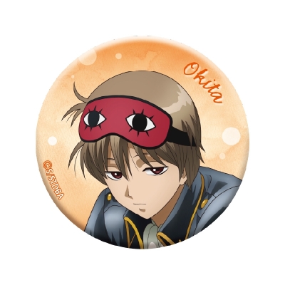 【グッズ-バッチ】銀魂 うたたね グリッター缶バッジ(沖田)