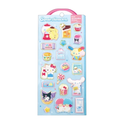 【グッズ-シール】サンリオキャラクターズ パールマシュマロシール スナック