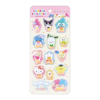 【グッズ-シール】サンリオキャラクターズ シェイカーシール カラフルポップ