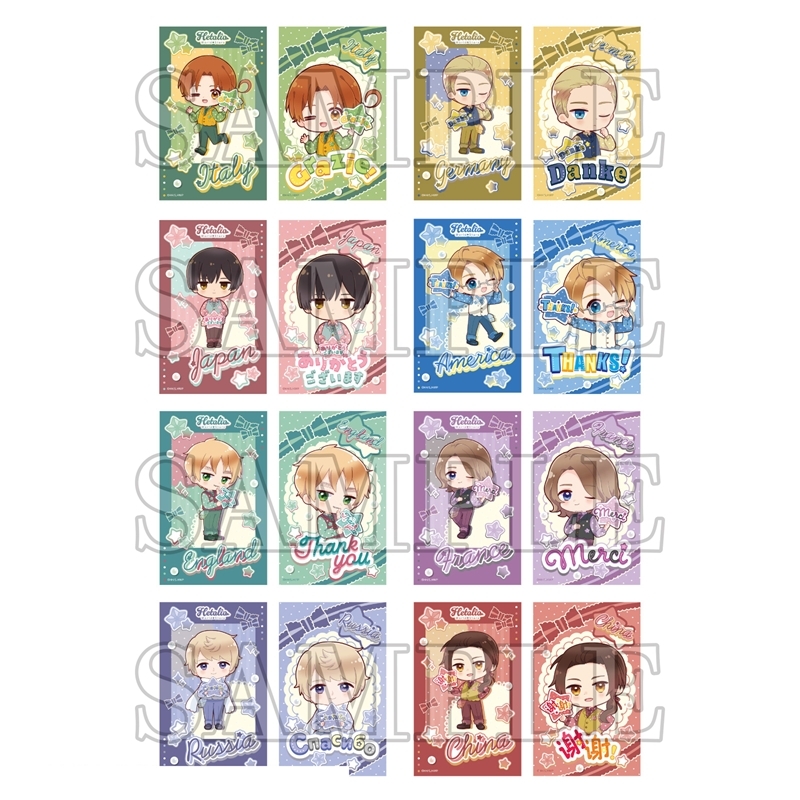 【グッズ-ブロマイド】ヘタリアWorld★Stars コレクションスマロイド サンキューカード