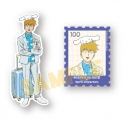 【グッズ-ステッカー】モブサイコ100 III × サンリオキャラクターズ(Travel Series) ステッカー2枚セット 霊幻新隆&シナモロールの画像