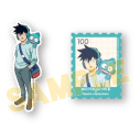 【グッズ-ステッカー】モブサイコ100 III × サンリオキャラクターズ(Travel Series) ステッカー2枚セット 影山律&ハンギョドンの画像