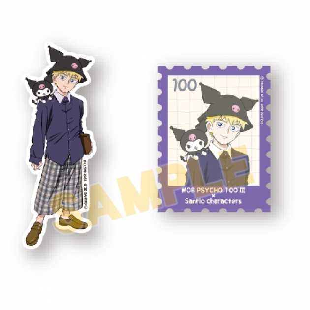 【グッズ-ステッカー】モブサイコ100 III × サンリオキャラクターズ(Travel Series) ステッカー2枚セット 花沢輝気&クロミ