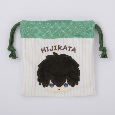 【グッズ-巾着】銀魂 フェイスアップリケ刺繍付巾着 土方十四郎