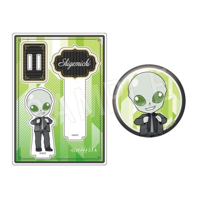 【グッズ-セットもの】TVアニメ『グノーシア』 アクリルフォトプロップス&グリッター缶バッジセット 黒スーツver. しげみち