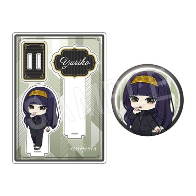 【グッズ-セットもの】TVアニメ『グノーシア』 アクリルフォトプロップス&グリッター缶バッジセット 黒スーツver. 夕里子