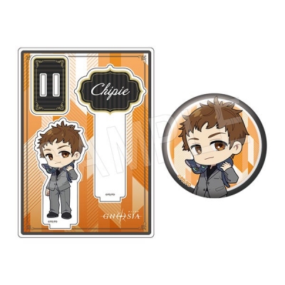 【グッズ-セットもの】TVアニメ『グノーシア』 アクリルフォトプロップス&グリッター缶バッジセット 黒スーツver. シピ