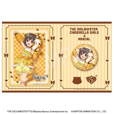 【グッズ-セットもの】アイドルマスター シンデレラガールズ × ラスカル ホロ缶バッジ&イラストカードセット 赤城みりあ
