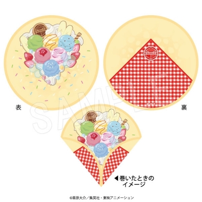 【グッズ-ハンカチ】ワールドトリガー クレープ風ハンカチ マリオンクレープコラボver.