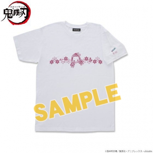 グッズ Tシャツ ゆるっと鬼滅の刃 モチーフ柄tシャツ ホワイト 禰豆子 S アニメイト