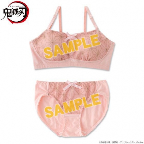 グッズ-その他】鬼滅の刃 おやすみ用ブラ&ショーツセット 禰豆子 L 