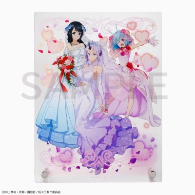 【グッズ-ボード】転生したらスライムだった件 魔王と竜の建国譚 アクリルボード花嫁集合(シオン&シズ&シンシヤ)
