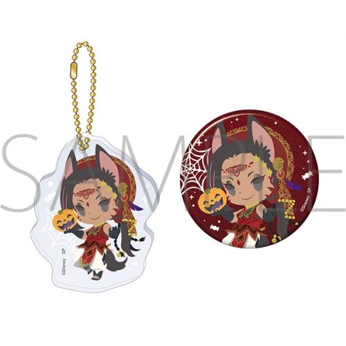 グッズ セットもの ディズニー ツイステッドワンダーランド アクリルキーホルダー 缶バッジセット Halloween Ver 22 ジャミル バイパー アニメイト