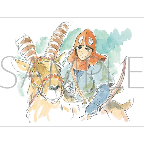 【グッズ-カード】もののけ姫 グリーティングカード/水彩画シリーズ もののけ姫