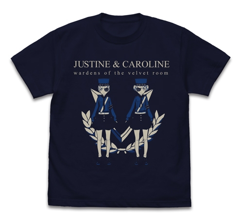 グッズ Tシャツ ペルソナ5 ジュスティーヌ カロリーヌ Tシャツ Navy L アニメイト