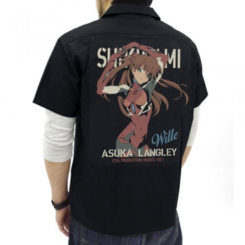 コスパ EVANGELION 式波 アスカ ラングレー フルカラーTシャツ WHITE Lサイズ グッズ-Tシャツ】EVANGELION 式波・アスカ・ラングレー フルカラーワークシャツ/BLACK-L | アニメイト