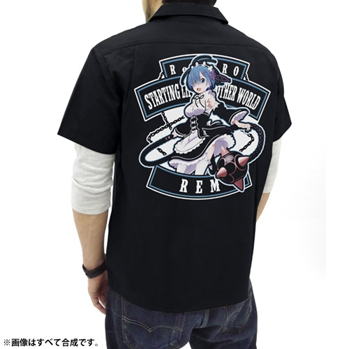 グッズ ｔシャツ Re ゼロから始める異世界生活 レムとモーニングスター フルカラーワークシャツ Black Xl アニメイト