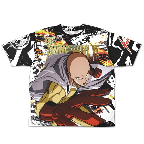 グッズ Tシャツ ワンパンマン サイタマ 両面フルグラフィックtシャツ L アニメイト