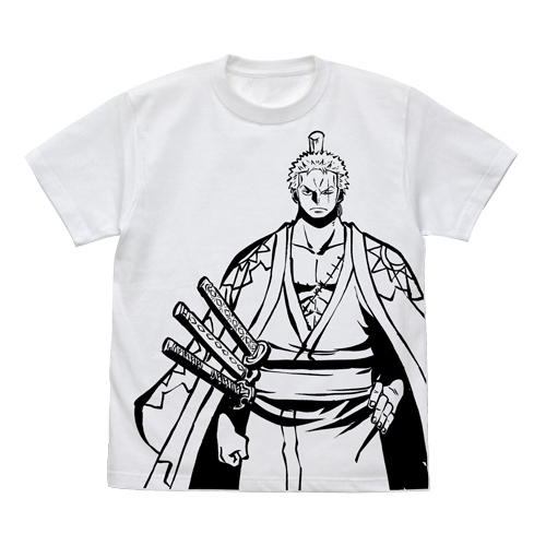 グッズ Tシャツ ワンピース ゾロ十郎 オールプリントtシャツ White Xl アニメイト