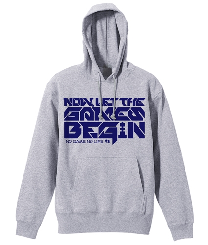 グッズ アパレル キャラクターアイテム グッズ ジャンパー コート ノーゲーム ノーライフ 白 さあゲームを始めよう プルオーバーパーカー Mix Gray Xl アニメイト