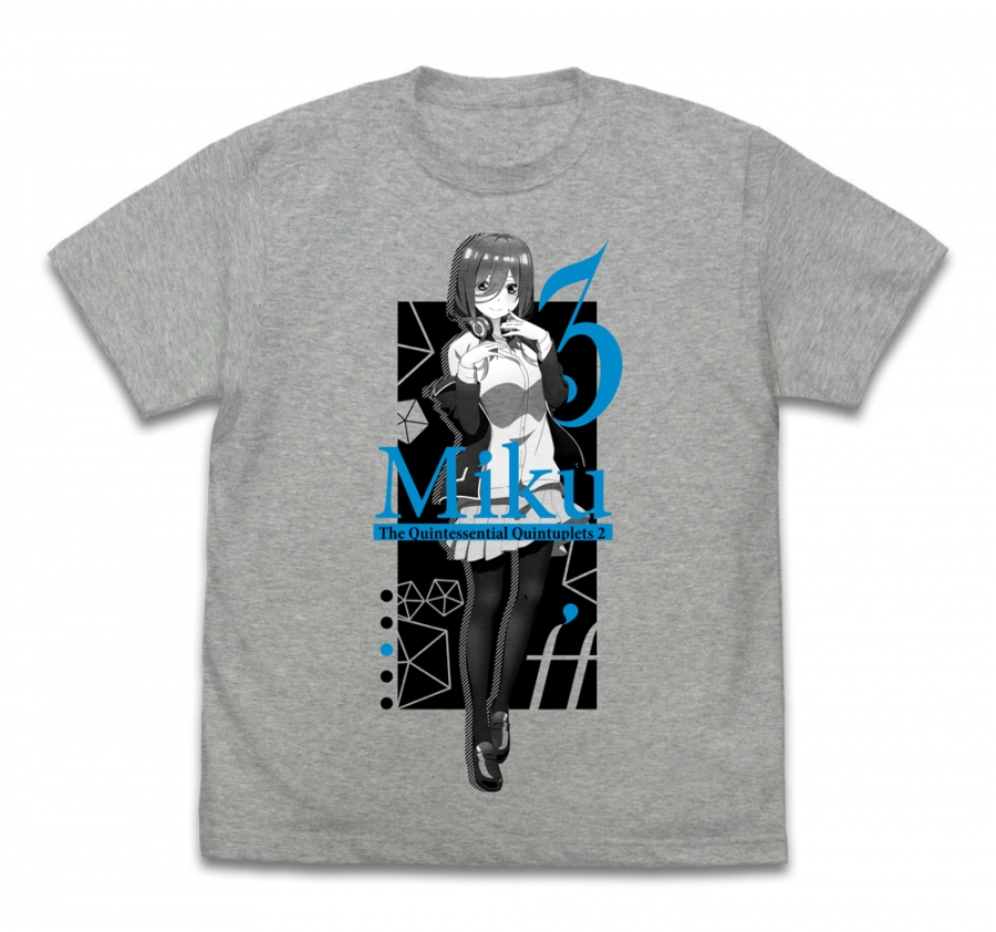 グッズ Tシャツ 五等分の花嫁 中野三玖 Tシャツ Mix Gray Xl アニメイト
