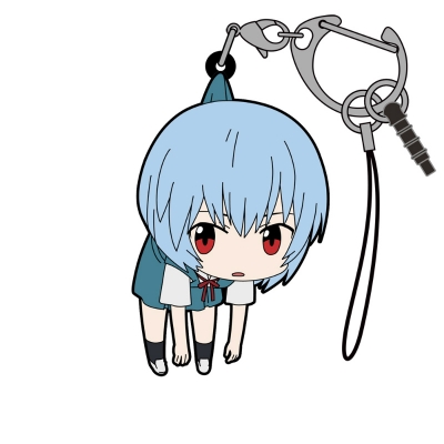 【グッズ-キーホルダー】EVANGELION 綾波レイ つままれ 制服Ver.