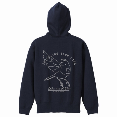 【グッズ-ジャンパー・コート】佐々木とピーちゃん ピーちゃん ジップパーカー/NAVY-S