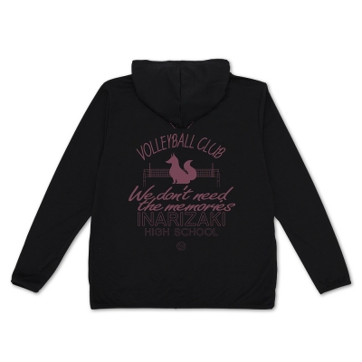 【グッズ-ジャンパー・コート】ハイキュー!! 稲荷崎高校バレーボール部 薄手ドライパーカー/BLACK-XL
