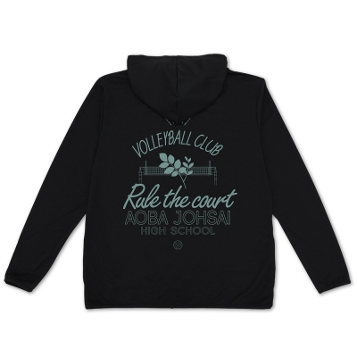 【グッズ-ジャンパー・コート】ハイキュー!! 青葉城西高校バレーボール部 薄手ドライパーカー/BLACK-L