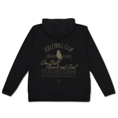 【グッズ-ジャンパー・コート】ハイキュー!! 梟谷学園高校バレーボール部 薄手ドライパーカー/BLACK-M