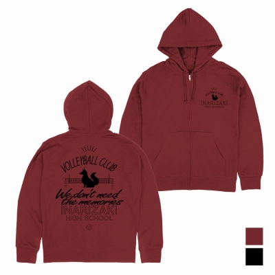 【グッズ-ジャンパー・コート】ハイキュー!! 稲荷崎高校バレーボール部 ジップパーカー/BURGUNDY-M