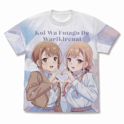 【グッズ-Tシャツ】恋は双子で割り切れない 神宮寺琉実&神宮寺那織 フルグラフィックTシャツ/WHITE-L
