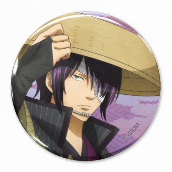 グッズ-バッチ】銀魂． 描き下ろし 高杉晋助65mm缶バッジ 旅装Ver 