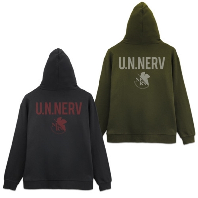 【グッズ-ジャンパー・コート】EVANGELION U.N.NERV ジップパーカー/MOSS-L