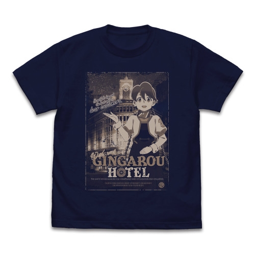 【グッズ-Tシャツ】アポカリプスホテル ヤチヨ ポスター Tシャツ/NAVY-L