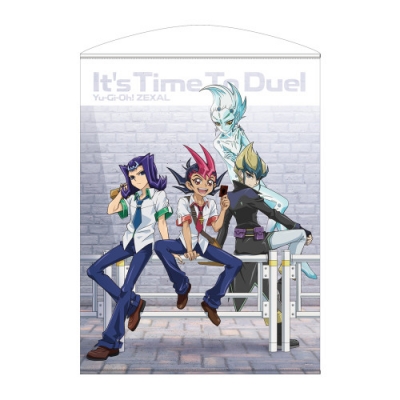 【グッズ-タペストリー】遊☆戯☆王ZEXAL 描き下ろし 遊馬&アストラル&凌牙&カイト 100cmタペストリー オフモードの決闘者Ver.